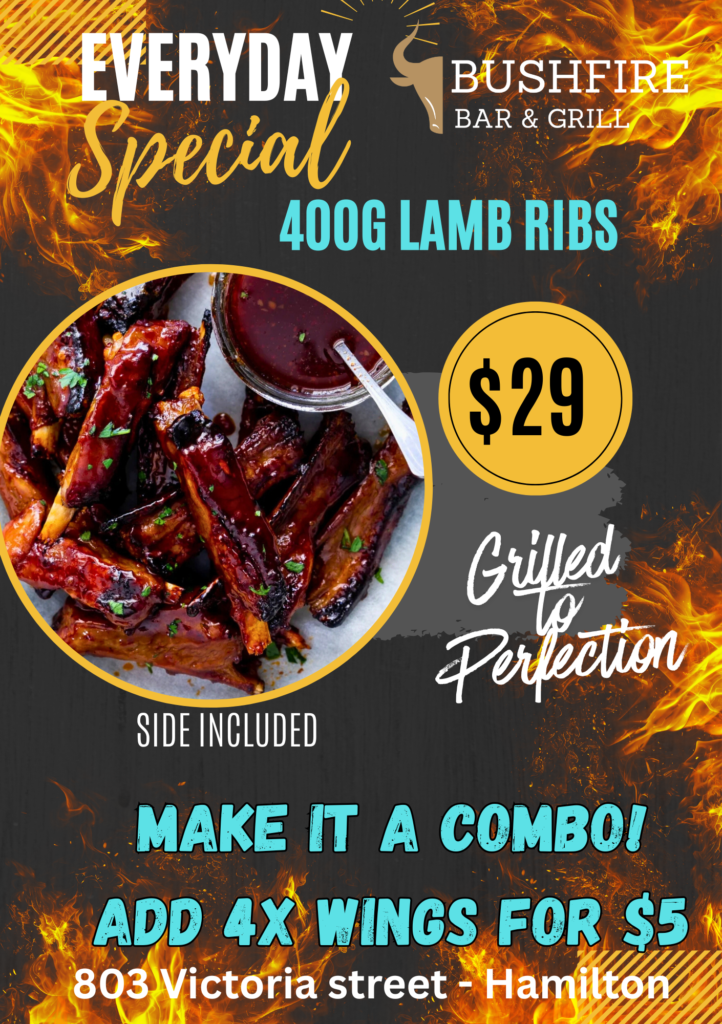 Bushfire Bar and Grill Lamb Ribs Special